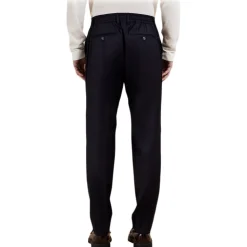 Cruna - Mitte Trousers - 1516 - Night Blue - Handmade in Italy - Luxury High Quality Collection - Avvenice