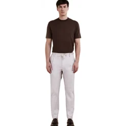 Cruna - Mitte Trousers - 1512 - Chocolate - Handmade in Italy - Luxury High Quality Collection - Avvenice