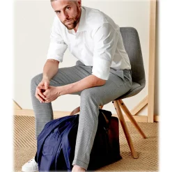 Cruna - Mitte Trousers in Fresh Wool - 562 - Medium Grey - Handmade in Italy - Luxury High Quality Pants - Avvenice