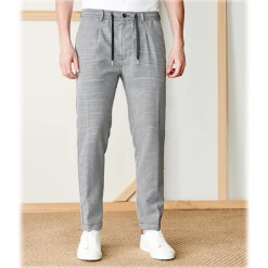 Cruna - Mitte Trousers in Fresh Wool - 562 - Medium Grey - Handmade in Italy - Luxury High Quality Pants - Avvenice