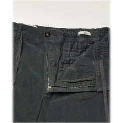 Cruna - Mitte Trousers in Corduroy - 610 - Slate - Handmade in Italy - Luxury High Quality Pants - Avvenice