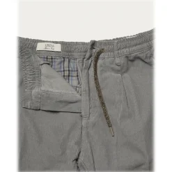 Cruna - Mitte Trousers in Corduroy - 464 - Grey - Handmade in Italy - Luxury High Quality Pants - Avvenice