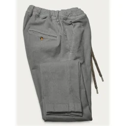 Cruna - Mitte Trousers in Corduroy - 464 - Grey - Handmade in Italy - Luxury High Quality Pants - Avvenice
