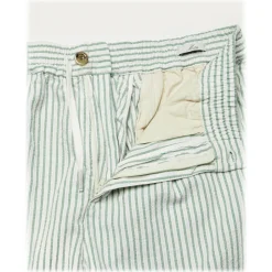 Cruna - Mitte Trousers in Cotton - 533 - Green - Handmade in Italy - Luxury High Quality Pants - Avvenice