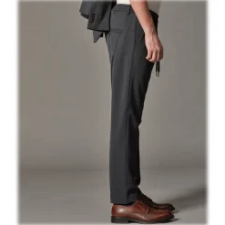 Cruna - Mitte Trousers in Tech Wool - 648 - Slate - Handmade in Italy - Luxury High Quality Pants - Avvenice