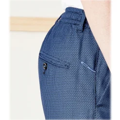 Cruna - Mitte Trousers in Fresh Wool - 562 - Navy - Handmade in Italy - Luxury High Quality Pants - Avvenice