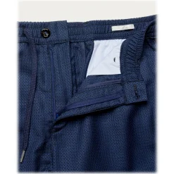 Cruna - Mitte Trousers in Fresh Wool - 562 - Navy - Handmade in Italy - Luxury High Quality Pants - Avvenice