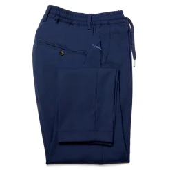 Cruna - Mitte Trousers in Fresh Wool - 560 - Navy - Handmade in Italy - Luxury High Quality Pants - Avvenice