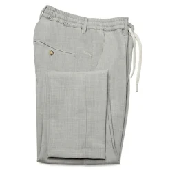 Cruna - Mitte Trousers in Fresh Wool - 560 - Light Grey - Handmade in Italy - Luxury High Quality Pants - Avvenice