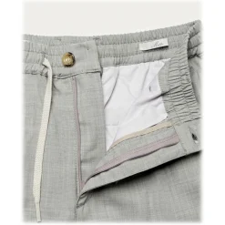 Cruna - Mitte Trousers in Fresh Wool - 560 - Light Grey - Handmade in Italy - Luxury High Quality Pants - Avvenice