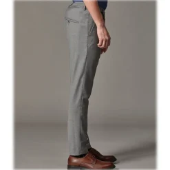 Cruna - Mitte Trousers in Wool Flannel - 628 - Rock Gray - Handmade in Italy - Luxury High Quality Pants - Avvenice