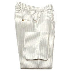 Cruna - Mitte Trousers in Cotton - 533 - Beige - Handmade in Italy - Luxury High Quality Pants - Avvenice