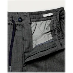 Cruna - Mitte Trousers in Fresh Wool - 560 - Medium Grey - Handmade in Italy - Luxury High Quality Pants - Avvenice