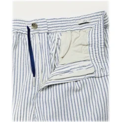 Cruna - Mitte Trousers in Cotton - 533 - Navy - Handmade in Italy - Luxury High Quality Pants - Avvenice