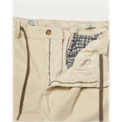 Cruna - Mitte Trousers in Corduroy - 610 - White Rope - Handmade in Italy - Luxury High Quality Pants - Avvenice