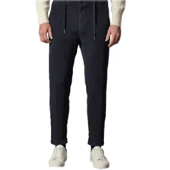 Cruna - Mitte Trousers in Corduroy - 610 - Night Blue - Handmade in Italy - Luxury High Quality Pants - Avvenice
