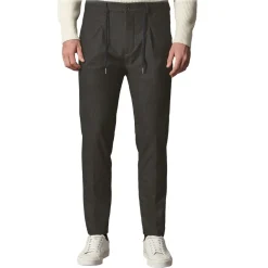 Cruna - Mitte Trousers in Corduroy - 615 - Black - Handmade in Italy - Luxury High Quality Pants - Avvenice