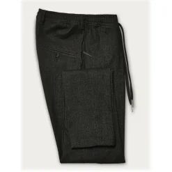 Cruna - Mitte Trousers in Corduroy - 615 - Black - Handmade in Italy - Luxury High Quality Pants - Avvenice