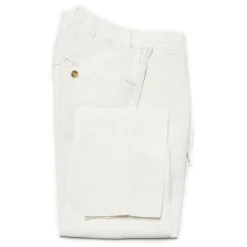 Cruna - Mitte Trousers in Cotton - 511 - Off White - Handmade in Italy - Luxury High Quality Pants - Avvenice