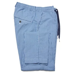 Cruna - Mitte Trousers in Cotton - 528 - Royal - Handmade in Italy - Luxury High Quality Pants - Avvenice