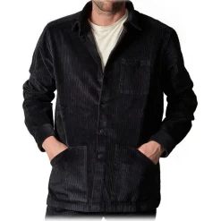Cruna - Monti Over Shirt in Jumbo Cotton Corduroy - 611 - Night Blue - Handmade in Italy - Luxury High Quality Jacket - Avvenice