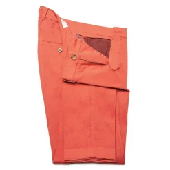 Cruna - New Town Trousers in Cotton - 520 - Red - Handmade in Italy - Luxury High Quality Pants - Avvenice
