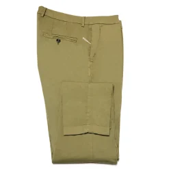Cruna - New Town Trousers in Cotton - 522 - Army - Handmade in Italy - Luxury High Quality Pants - Avvenice