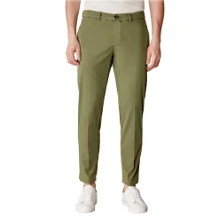 Cruna - New Town Trousers in Cotton - 520 - Army - Handmade in Italy - Luxury High Quality Pants - Avvenice