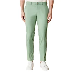 Cruna - New Town Trousers in Cotton - 520 - Salvia - Handmade in Italy - Luxury High Quality Pants - Avvenice