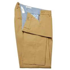 Cruna - New Town Trousers in Seersucker - 521 - Terra - Handmade in Italy - Luxury High Quality Pants - Avvenice