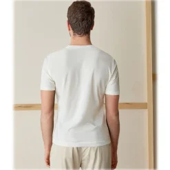 Cruna - Nizza T-Shirt - 573 - Off White - Handmade in Italy - Luxury High Quality T-Shirt - Avvenice
