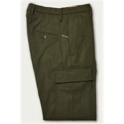 Cruna - Raval Cargo Wool Trousers - 476 - Army - Handmade in Italy - Luxury High Quality Pants - Avvenice