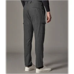 Cruna - Raval Cargo Wool Trousers - 476 - Anthracite - Handmade in Italy - Luxury High Quality Pants - Avvenice
