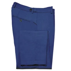 Cruna - Raval Trousers in Cotton - 520 - Avio - Handmade in Italy - Luxury High Quality Pants - Avvenice