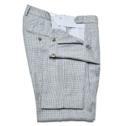Cruna - Raval Trousers in Wool and Linen - 557 - Avio - Handmade in Italy - Luxury High Quality Pants - Avvenice