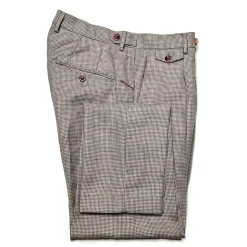Cruna - Raval Trousers in Wool and Linen - 557 - Moro - Handmade in Italy - Luxury High Quality Pants - Avvenice