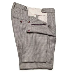 Cruna - Raval Trousers in Wool and Linen - 557 - Moro - Handmade in Italy - Luxury High Quality Pants - Avvenice
