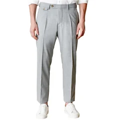 Cruna - Raval Trousers in Fresh Wool - 560 - Light Grey - Handmade in Italy - Luxury High Quality Pants - Avvenice
