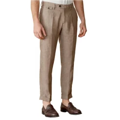 Cruna - Raval Trousers in 100 % Linen - 545 - Moro - Handmade in Italy - Luxury High Quality Pants - Avvenice