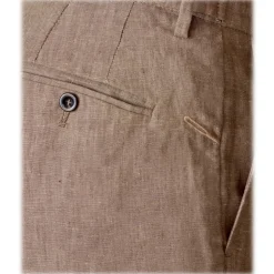 Cruna - Raval Trousers in 100 % Linen - 545 - Moro - Handmade in Italy - Luxury High Quality Pants - Avvenice