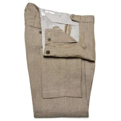 Cruna - Raval Trousers in 100 % Linen - 545 - Moro - Handmade in Italy - Luxury High Quality Pants - Avvenice