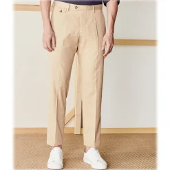 Cruna - Raval Trousers in Cotton - 536 - Terra - Handmade in Italy - Luxury High Quality Pants - Avvenice