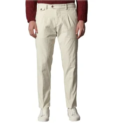 Cruna - Raval Trousers in Corduroy - 611 - Butter - Handmade in Italy - Luxury High Quality Pants - Avvenice