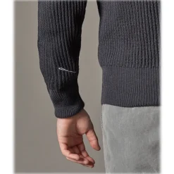 Cruna - Rollneck Sweater in Wool - 657 - Ardesia - Handmade in Italy - Luxury High Quality Sweater - Avvenice