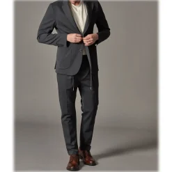 Cruna - Technical Wool Chelsea Jacket - 648 - Ardesia - Handmade in Italy - Luxury High Quality Jacket - Avvenice