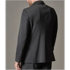 Cruna - Technical Wool Chelsea Jacket - 648 - Ardesia - Handmade in Italy - Luxury High Quality Jacket - Avvenice