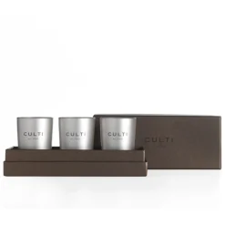 Culti Milano - Giftbox Candeline Fiqum Gelsomino Mendula Silver - Gift Box - Room Fragrances - Fragrances - Luxury - Avvenice