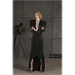 Danilo Forestieri - Long Dress in Lame Jersey - Haute Couture Made in Italy - Luxury Exclusive Collection - Avvenice