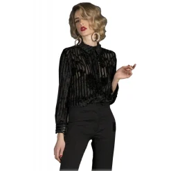 Danilo Forestieri - Long Sleeve Shirt in Devorè Velvet - Shirt - Haute Couture Made in Italy - Luxury Exclusive Collection - Avvenice