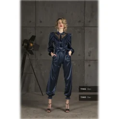 Danilo Forestieri - Silk Shirt with Ruffles and Contrasting - Shirt - Haute Couture Made in Italy - Luxury Exclusive Collection - Avvenice